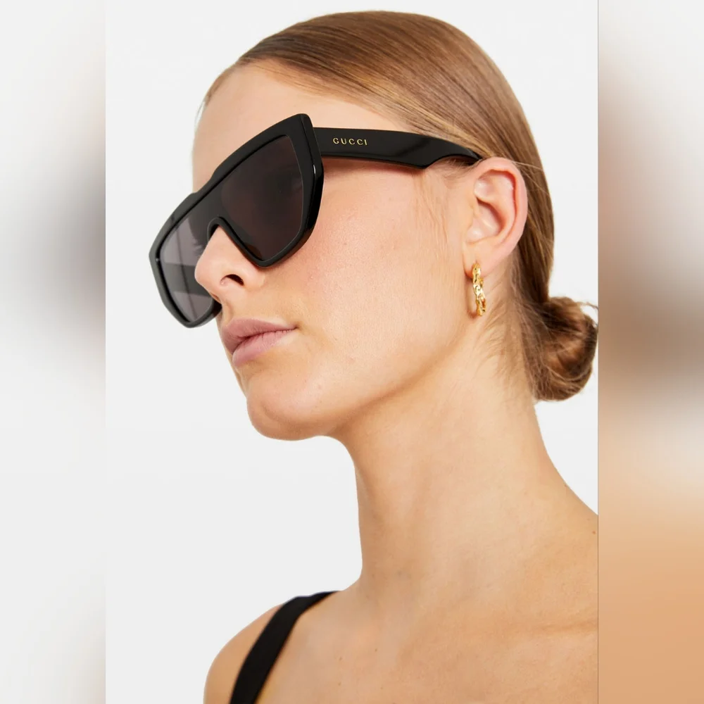 💯original  Gucci Grey Shield  Sunglasses GG0997S 00